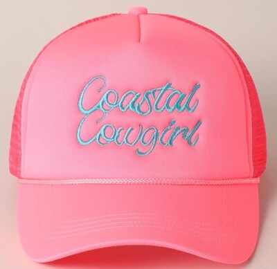 MIRMARU Retro Foam Mesh Trucker Baseball Pink  Coastal Cowgirl  Summer