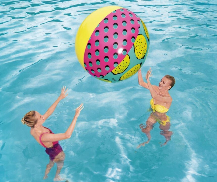 Pallone Palla Gonfiabile Moda Retrò 122cm Estate Mare Piscina dfh