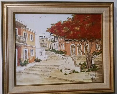 Bernard Dufour Original Oil Painting 21 In By 17 In Gold Frame Signed 21''×19'' PF