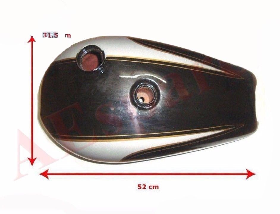 Fits Triumph T140 Complete Steel Black & Silver Painted Petrol Gas Fuel Tank 