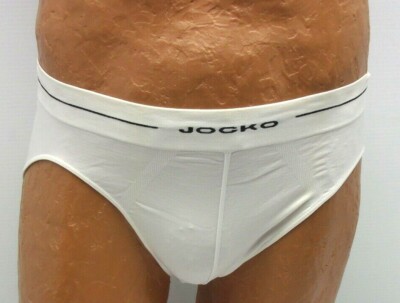 Jocko Men's White Briefs Sm/Med & Lrg/Xlrg AJ079 64IM