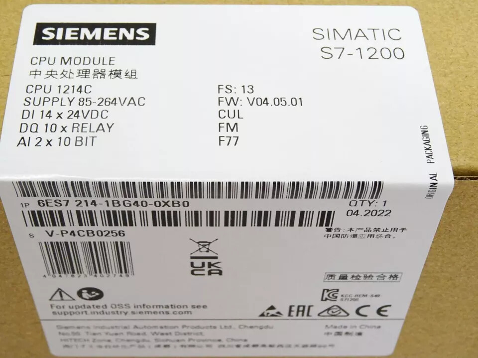 1pc New For Siemens CPU 1214C 6ES7 214-1BG40-0XB0 6ES7214-1BG40-0XB0