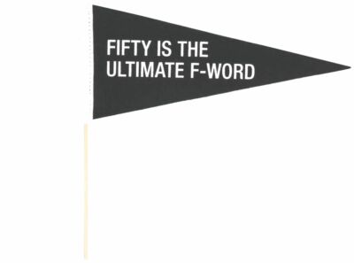 About Face Designs Ultimate F-Word Pennant, One Size, Black