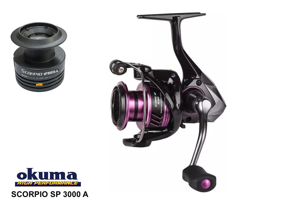 MULINELLO OKUMA SCORPIO SP 3000-A BOBINA RICAMBIO PESCA TROTA BOLOGNESE SPINNING