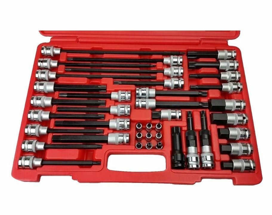TORX BIT SET HEAVY DUTY TORXSPLINEHEXBIT SET 40 PIECE 1/2" DRIVE