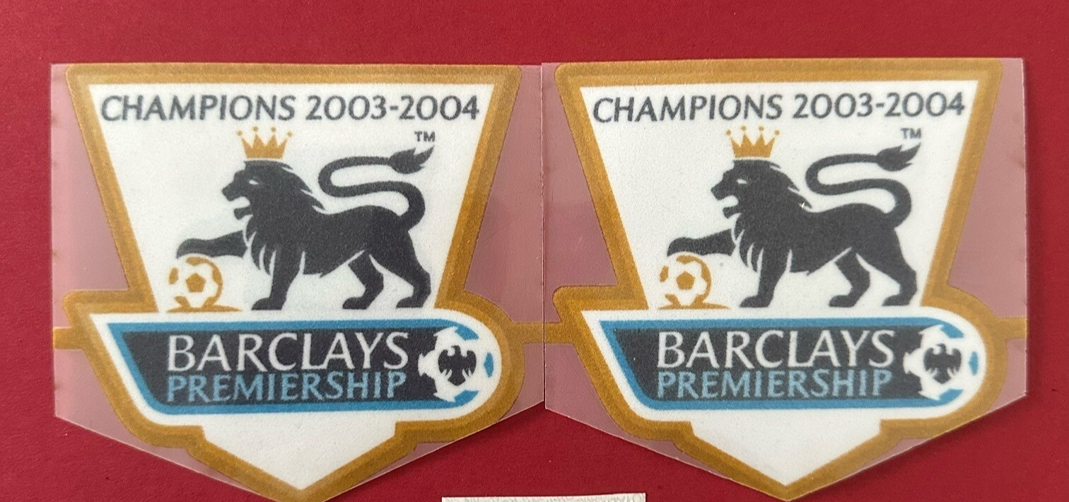 プレミアリーグ 03-04用 袖パッチ Pair of 2003-2004 Champions Premier League patch player size