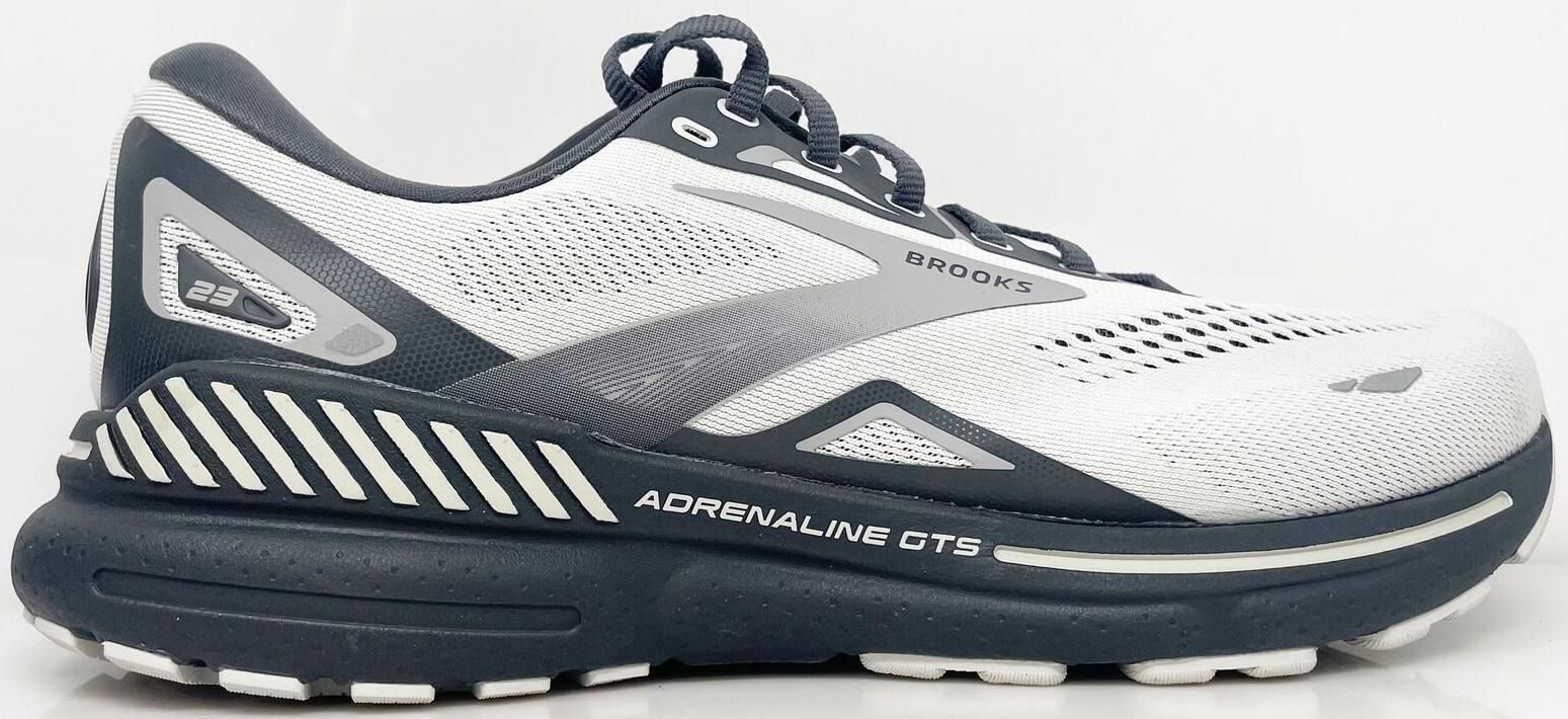 Brooks Adrenaline GTS 23 2E Wide Oyster Alloy Running Shoes Size 12