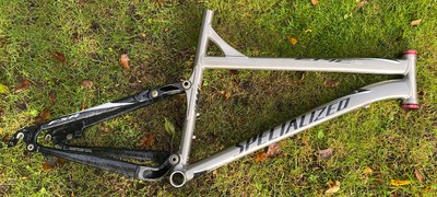 SPECIALIZED SILVER EPIC COMP BIKE BICYCLE 19” FRAME FSR M5