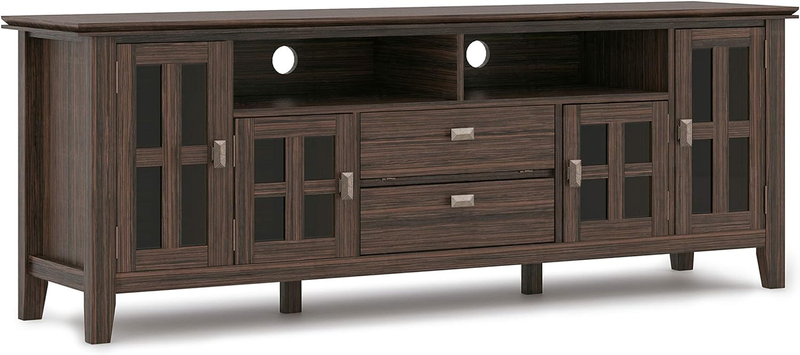 SIMPLIHOME Artisan SOLID WOOD Universal TV Media Stand, 72 I
