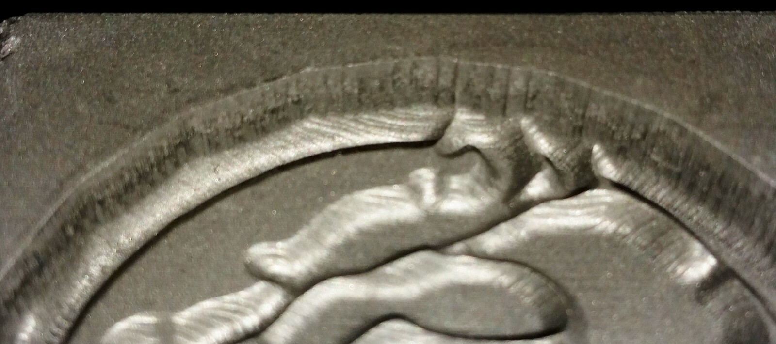 Round Graphite Coin Mold For Casting Silver Gold Copper  Deeper Dragon Design