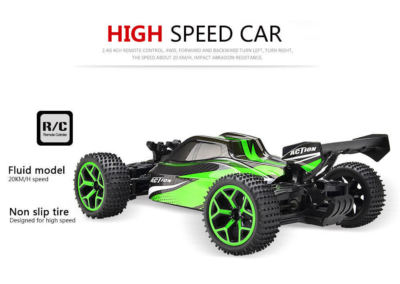 1/18 Rc Car 4wd Off-Road Truck Extreme High Speed Rc Vehicle Buggy Car Green