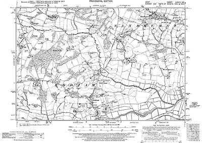 Old maps  Sandhurst, Bodiam (Sussex) OS Kent 78-SE-1947  A2