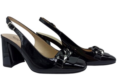 Pre-owned Nerogiardini Women's Nero Giardini E409490d Elegant Casual High Heel Black Shoes