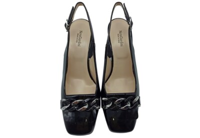 Pre-owned Nerogiardini Women's Nero Giardini E409490d Elegant Casual High Heel Black Shoes