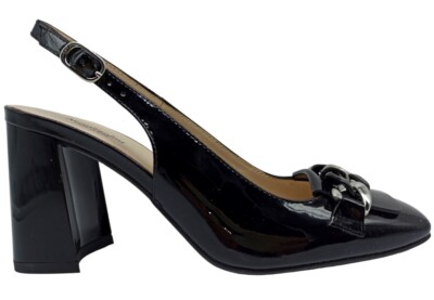 Pre-owned Nerogiardini Women's Nero Giardini E409490d Elegant Casual High Heel Black Shoes