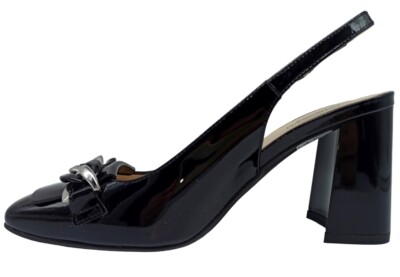 Pre-owned Nerogiardini Women's Nero Giardini E409490d Elegant Casual High Heel Black Shoes