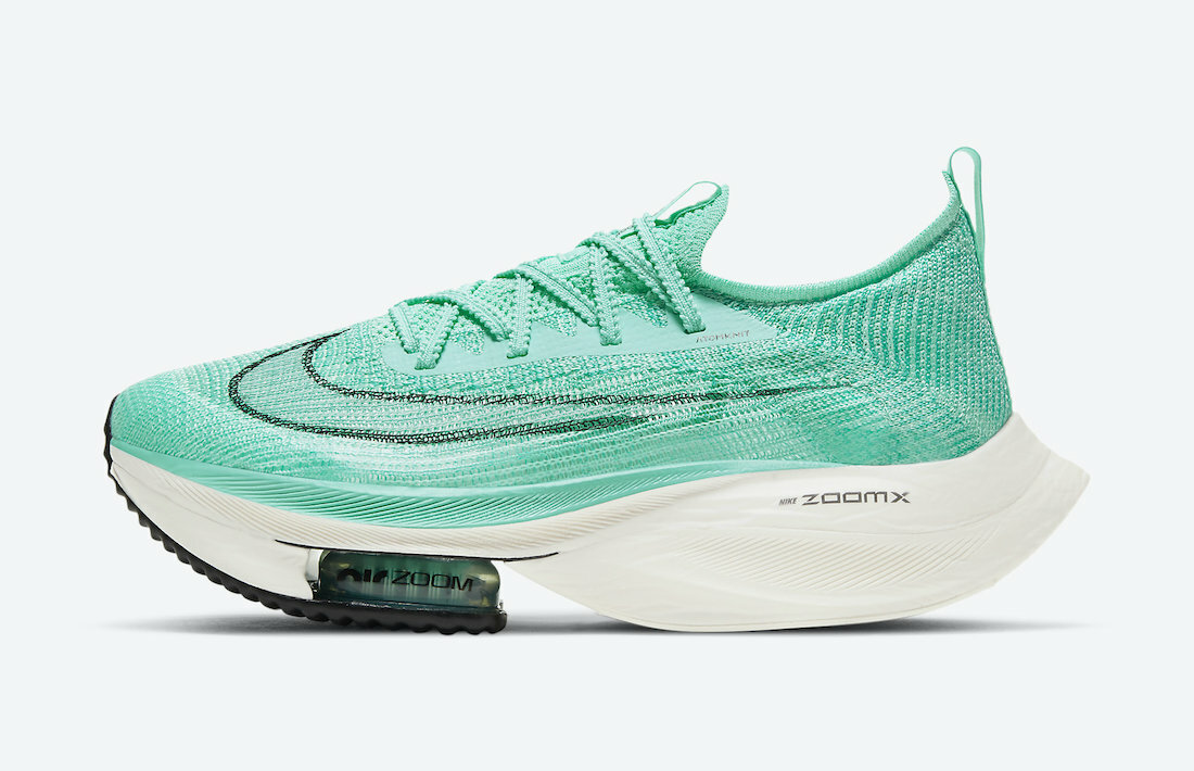 

Женские кроссовки Nike Air Zoom Alphafly NEXT% Бирюзовый Синий Зеленый Белый CZ1514-300 размер 5,5, Nike Air Zoom Alphafly