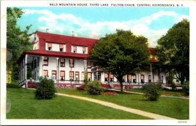 Vintage New York Postcard  - Bald Mountain House - Third Lake Adirondacks NY