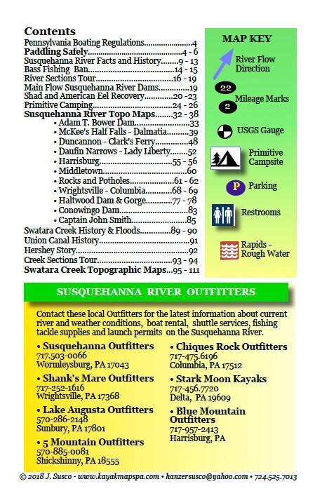 Kayak/Canoe -  Main Susquehanna  River Paddler’s Maps