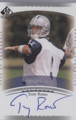 2003 SP Authentic Tony Romo #217