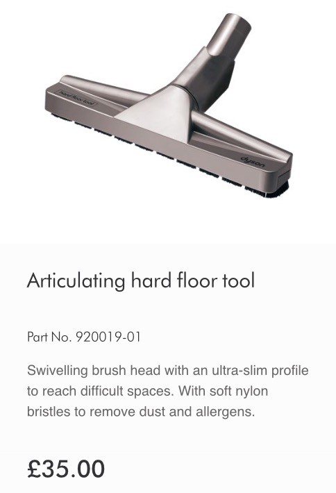 Dyson Articulating Hard Floor Tool Part No 920019 01 For Dc Range