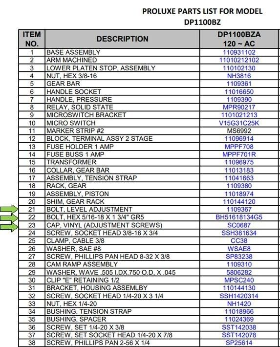 Doughpro Proluxe Dough Press DP1100 Upper Platen, Heat Shroud, w/ Mounting Bolts