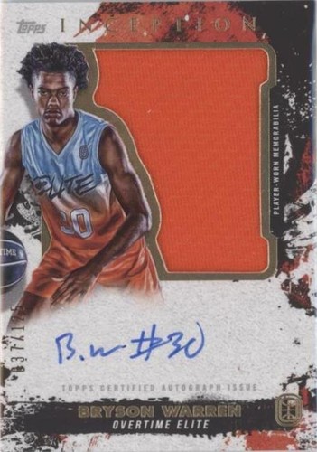 2021-22 Topps Inception OTE Overtime Elite - Bryson Warren #IAJPC-BW