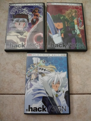 Dot Hack Sign Volume 1, 3 and 5 (DVD, 2003) with Inserts, Platinum Editions