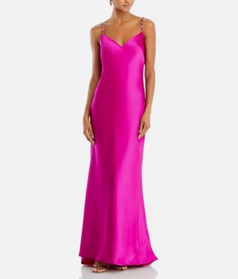 Вечернее атласное платье цвета морской волны с капюшоном и открытой спиной, без рукавов, V-образный вырез, Пурпурный, 4