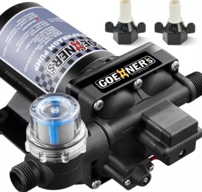 [Upgraded Version] RV Fresh Water Pump, 12V DC Water Pump, 6.5GPM 70PSI Self-Pri