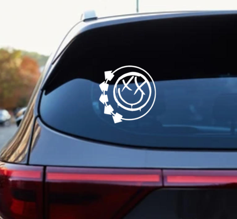 Blink 182 Car Decal Vinyl Glossy Band Logo Bumper Sticker Face Symbol Pop Punk