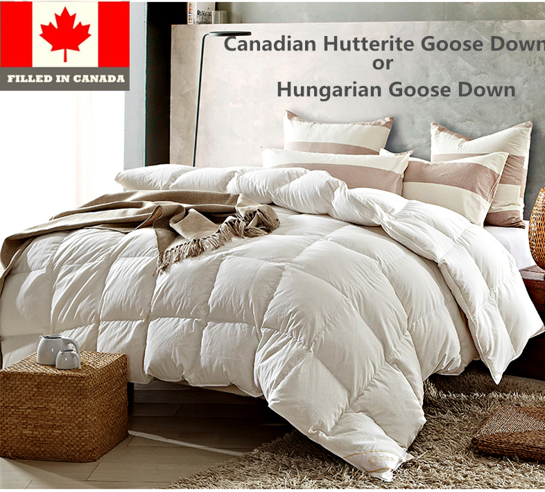 Canadian Hutterite Or Hungarian White Goose Down Duvet Comforter