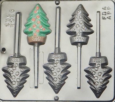 Christmas Tree Lollipop Chocolate Candy Mold Christmas  2096 NEW