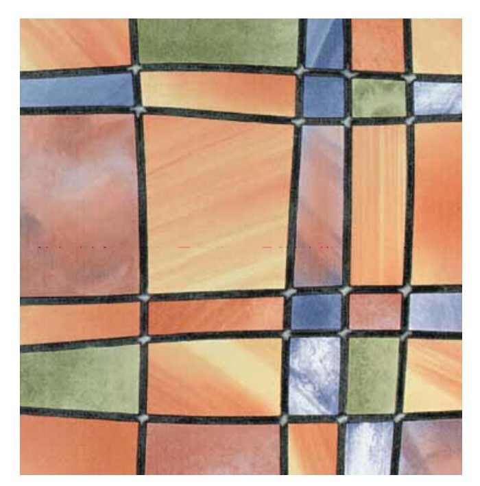 Fensterfolie Barcelona Adhesive - Klebefilm Bleiglas Look 0,67 M X 2 M Bunt