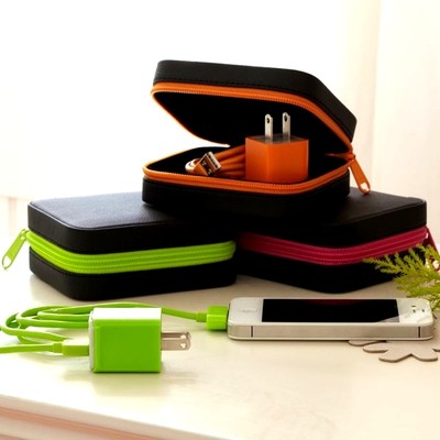 POTTERY BARN Charger Travel Accessories IPod IPad IPhone USB Cord, Plug & Case