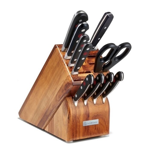 Wusthof Classic 11-Piece Knife Block Set Acacia NIB - Quick Ship!