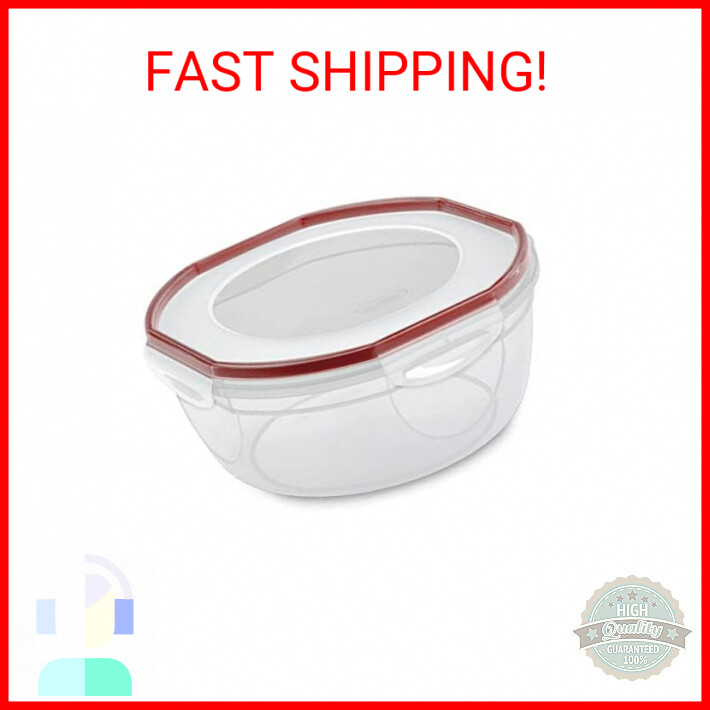 Sterilite Rocket Red Ultra Seal Latching Bowl, 4.7 Quart