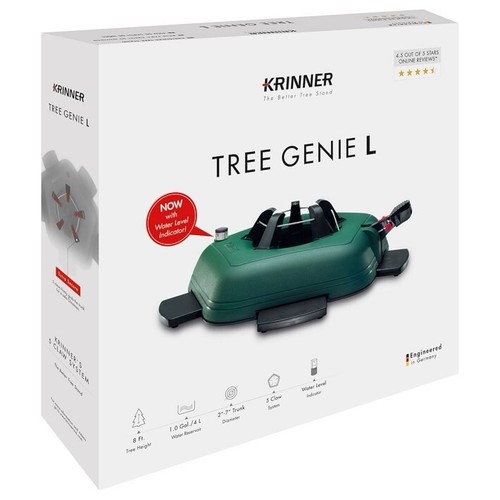 Krinner Tree Genie L Christmas Tree Stand W/ Water Level Indicator - New In Box