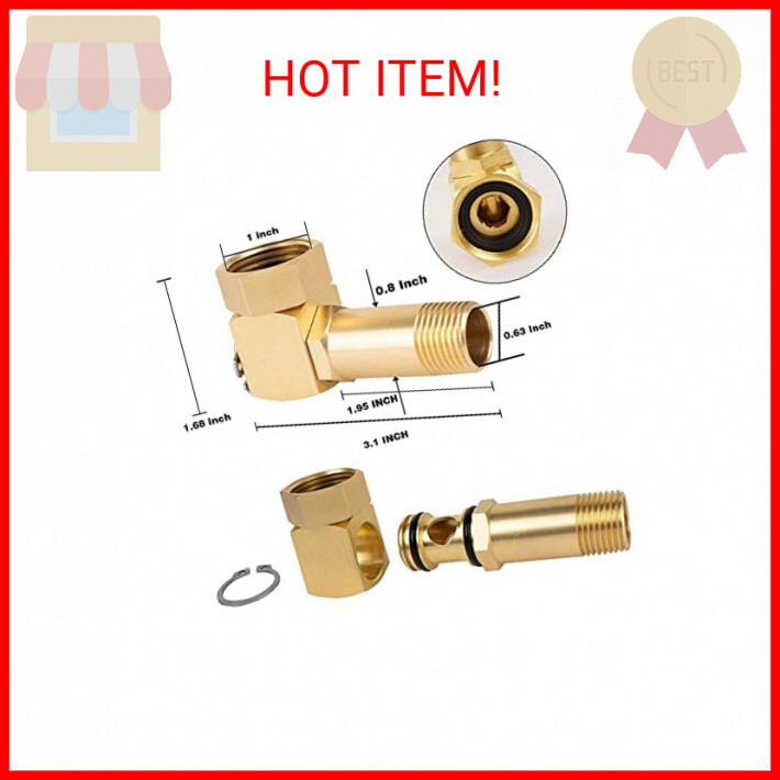 Hourleey Garden Hose Adapter, Brass Replacement Part Swivel, Hose Reel Parts Fit