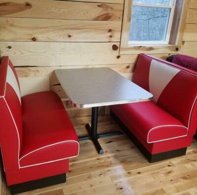NEW Custom Built Dinette Set  Retro Booth V Back Style
