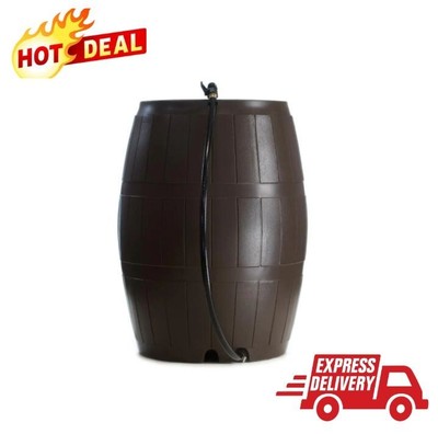 50 Gal Rain Barrel Child & Pet Safe Design Overflow Connection & Spigots