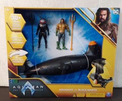 Aquaman DC Comics AQUAMAN vs BLACK MANTA Battle Set 4'' Action Figures. New.