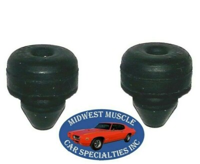64-67 NOSR Factory Correct GTO Lemans Tempest Console Door Rubber Bumpers 2pc FM