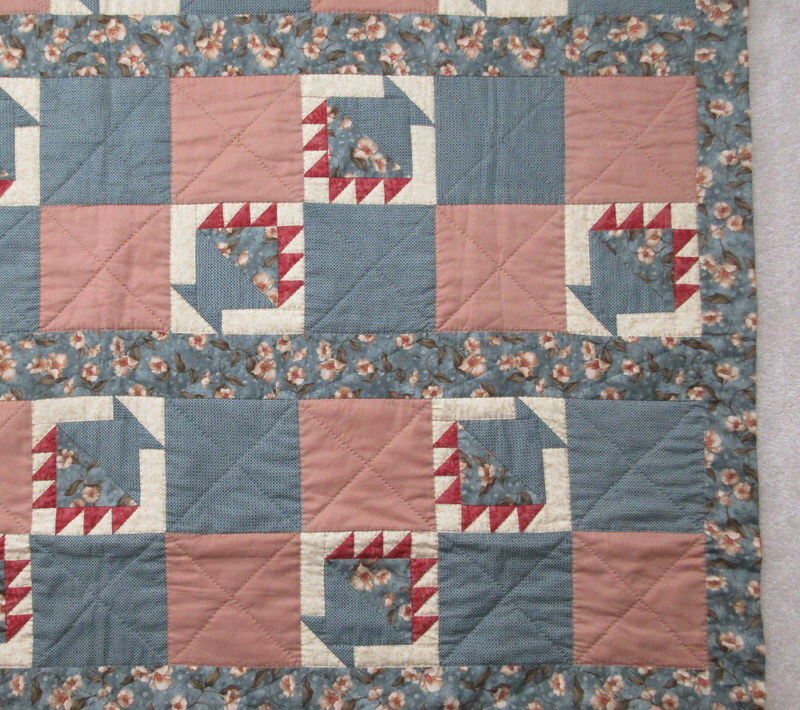QUILT-  Flower Basket pattern- hand quilted - brand new