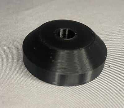 2 Pk Black Plastic Dome Turntable Adapter Inserts for 7  45rpm Vinyl Records