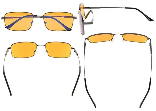 Anti 97% Blue Rays,Reduce Eyestrain,Memory Bridge,Titanium,Computer Reading...