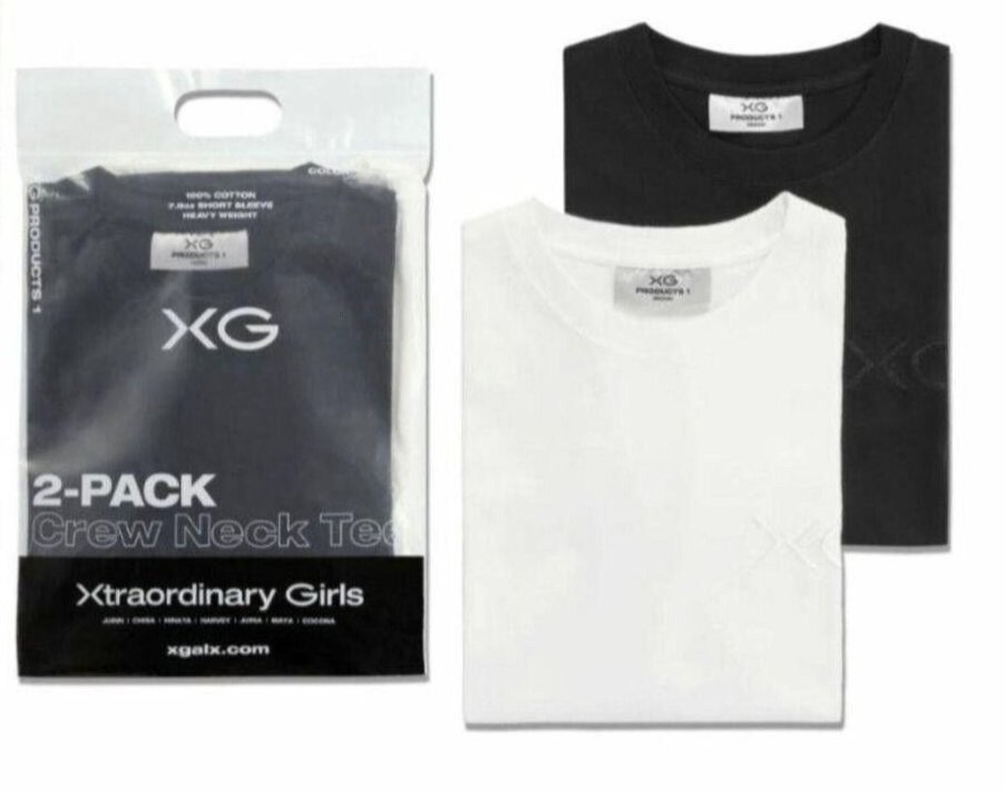 XG PRODUCTS 1 2-PACK Crew Neck Tee T-shirt XL Size Black XG PRODUCTS 1 2-PACK Crew Neck Tee T-shirt XL Size Black