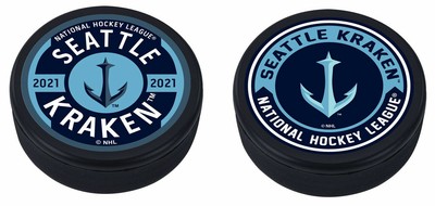 SEATTLE KRAKEN 3D Textured ''Raised Letters'' 2 Hockey Puck PKG - Anchor Design