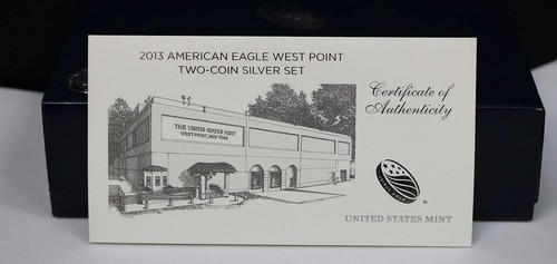 2013-w American Silver Eagle West Point 2 Coin Set Enhanced Reverse Proof US $1