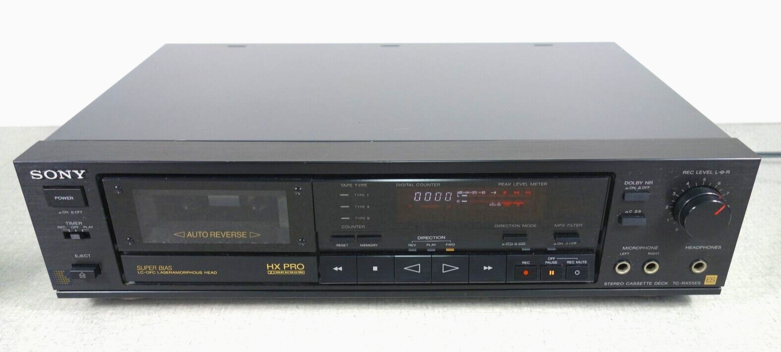 Sony TC-RX55ES Cassette Deck Dolby HX PRO - Auto Reverse  - Nice Cosmetics